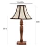 Lyon White & Black Fabric Shade Night Lamp With Mango wood Base
