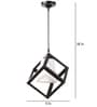 Hamilton White & Black Metal Hanging Light