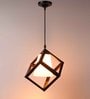 Hamilton White & Black Metal Hanging Light