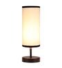 Florence White & Black Cottan Fabric Shade Table Lamp With Iron Base