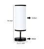 Florence White & Black Cottan Fabric Shade Table Lamp With Iron Base