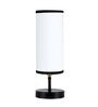 Florence White & Black Cottan Fabric Shade Table Lamp With Iron Base