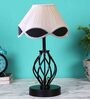 White & Black Shade Table Lamp With Shade Table Lamp With Iron Base