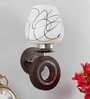 Cherosi Brown Wood and Iron Wall Sconces