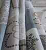 White & Blue Floral 400 Tc Cotton Queen Size Bedsheet With 2 Pillow Covers