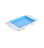 White & Blue MDF Wood Blue Mother Of Pearl (Set of 3) Serving Tray