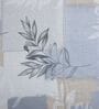 White & Blue Shade Floral 400 TC Cotton Single Bed Size Flat Bedsheet With 2 Pillow Covers
