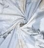 White & Blue Shade Floral 400 TC Cotton Single Bed Size Flat Bedsheet With 2 Pillow Covers
