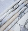 White & Blue Shade Floral 400 TC Cotton Superking Size Fitted Bedsheet With 2 Pillow Covers