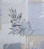 White & Blue Shade Floral 400 TC Cotton Superking Size Fitted Bedsheet With 2 Pillow Covers