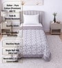 White & Chocolate Cotton Floral 350 GSM Single Bed Reversible Dohar