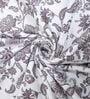 White & Chocolate Cotton Floral 350 GSM Single Bed Reversible Dohar