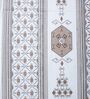 White & Grey Floral 400 TC Cotton Queen Size Flat Bedsheet With 2 Pillow Covers