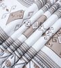White & Grey Floral 400 TC Cotton Superking Size Fitted Bedsheet With 2 Pillow Covers