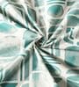 White & Dark Green 144TC Cotton Flat Super King Bedsheet with 2 Pillow Covers