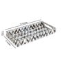 White & Gold, Black MDF Wood Zigzag  Rectangle Serving Tray