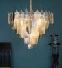 Abin White Metal & Glass Empire Chandelier