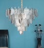 Abin White Metal & Glass Empire Chandelier