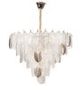 Abin White Metal & Glass Empire Chandelier