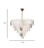 Abin White Metal & Glass Empire Chandelier
