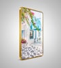 White & Gold Abstract Rectangular Wall Art 12 x 18 Inch