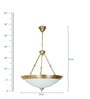 White & Gold Brass & Glass Chandelier