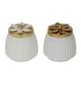 WHite & Gold Dry Fruits Bowl Set of 2