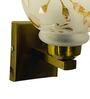 White & Gold E27 holder Metal & Glass Uplight Wall Scone