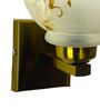 White & Gold E27 holder Metal & Glass Uplight Wall Scone