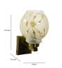 White & Gold E27 holder Metal & Glass Uplight Wall Scone
