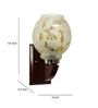 White & Gold E27 holder Wood & Glass Uplight Wall Scone
