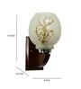 White & Gold E27 holder Wood & Glass Uplight Wall Scone
