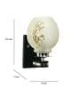 White & Gold E27 holder Wood & Glass Uplight Wall Scone