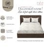 White & Gold Glace Cotton Floral Print Elastic Fitted King Bedsheet With 2 Pillow Covers