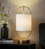 White & gold Glass & metal Aurora Halo glass Lamp