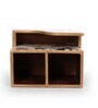 White & Gold MDF Wood Flower Cutlery Tissue Holder