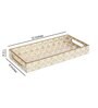 White & Gold MDF Wood Gold  Rectangle Serving Tray