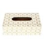 White & Gold MDF Wood Tissue Box