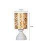 White & Gold Shade Table Lamp With Metal Base