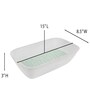 White & Green Mango Wood Serving Bowl