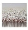 White & Grey 3D Embossed Floral Original Hand Painting on Canvas