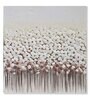 White & Grey 3D Embossed Floral Original Hand Painting on Canvas