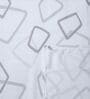 White & Grey Geometric 400 TC Cotton Queen Size Flat Bedsheet With 2 Pillow Covers