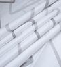 White & Grey Geometric 400 TC Cotton Single Bed Size Flat Bedsheet With 2 Pillow Covers