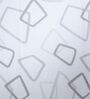 White & Grey Geometric 400 TC Cotton Superking Size Fitted Bedsheet With 2 Pillow Covers