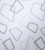 White & Grey Geometric 400 TC Cotton Superking Size Flat Bedsheet With 2 Pillow Covers