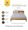 White & Grey Glace Cotton Striped Elastic Fitted King Bedsheet With 2 Pillow Covers