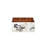 White & Grey Mdf Wood Rectangle 1 Pcs Cutlery Holder