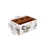 White & Grey Mdf Wood Rectangle 1 Pcs Cutlery Holder