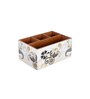 White & Grey Mdf Wood Rectangle 1 Pcs Cutlery Holder